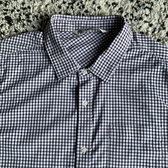Travis Mathew Golf Shirt Short Sleeve Button Down Lightweight Stretch Plaid XL - Picture 6 of 13